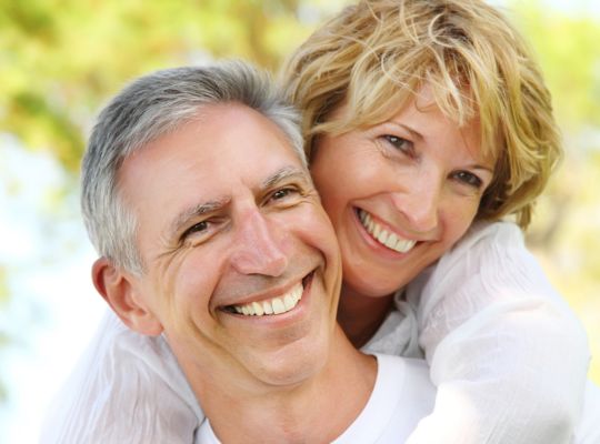 Smiling mature couple