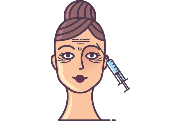 Step 1 - Injection of skin filler injections