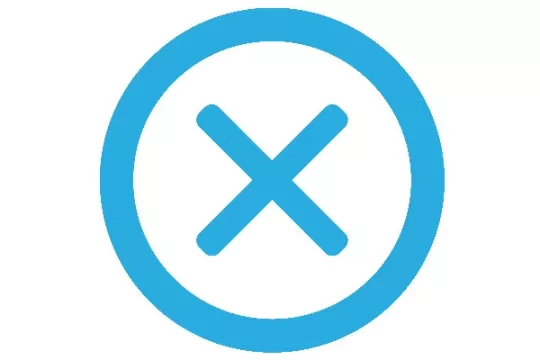 An X inside a circle